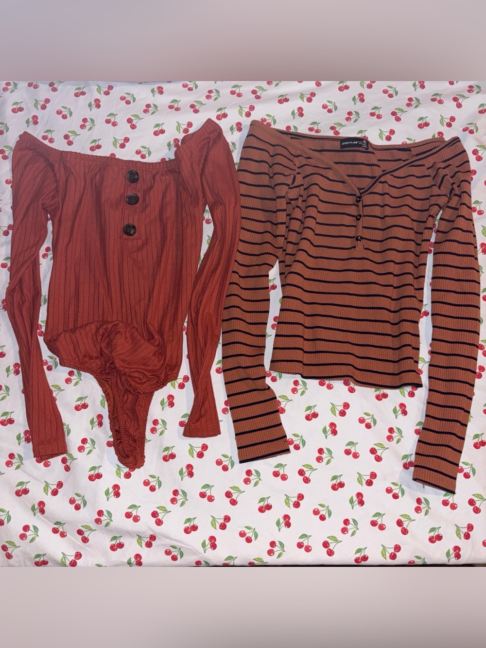 Auburn Burnt Orange Long Sleeve Tops | Lot of 2